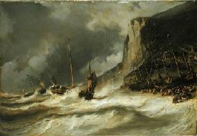 Storm on the Coast at Etretat, Normandy