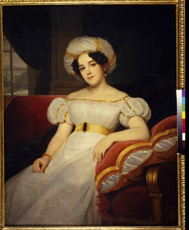 Portrait of Princess Natalya Stepanovna Golitsyna, née Countess Apraksina (1794-1890) od Louis Hersent