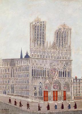 Rheims Cathedral, c.1923 (oil on canvas) od Louis Vivin