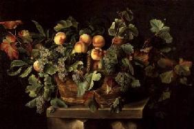 Still Life with Peaches and Grapes