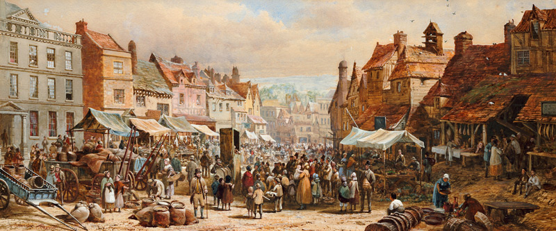 Market day in Chippenham. od Louise Rayner