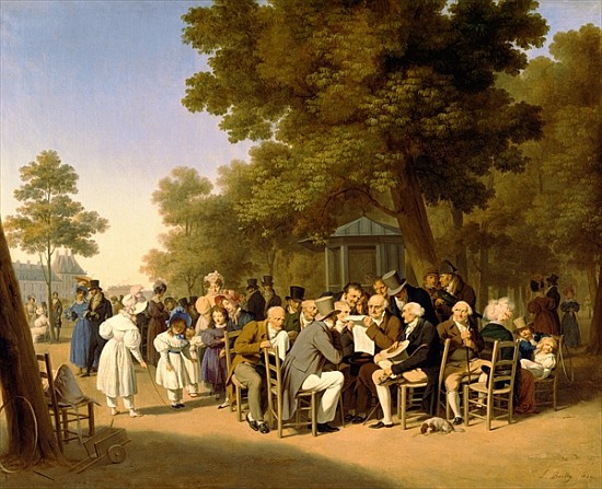 Politicians in the Tuileries Gardens od Louis Leopold Boilly