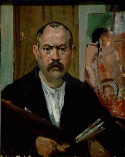 Selfportrait devoid collar od Lovis Corinth