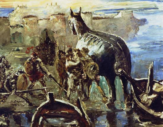 The Trojan Horse. od Lovis Corinth