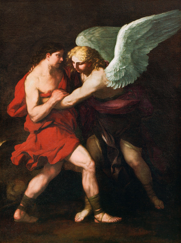 L.Giordano, Kampf Jakobs mit dem Engel od Luca Giordano
