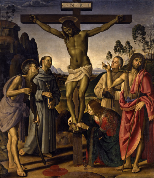 Crucifixion , Signorelli & Perugino od Luca Signorelli