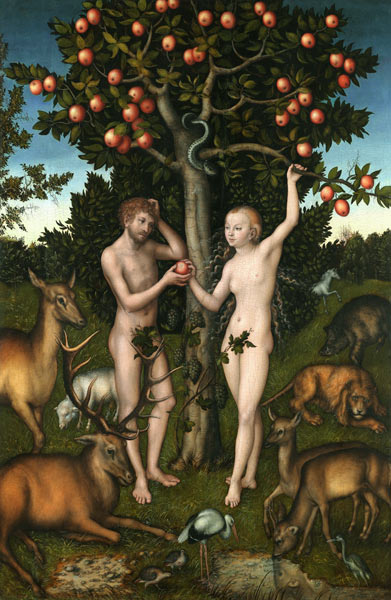 Adam and Eve od Lucas Cranach d. Ä.