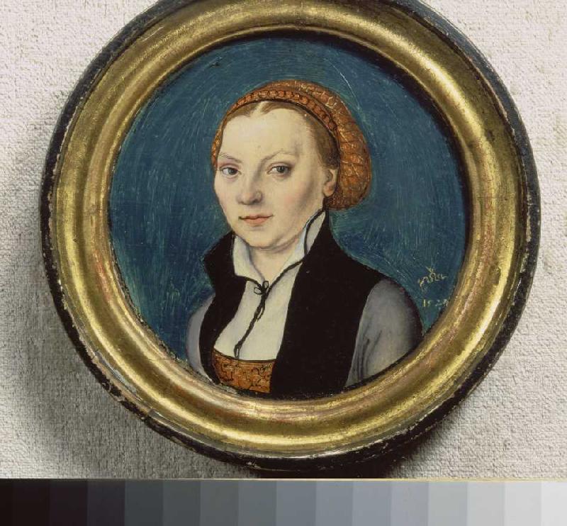 Portrait of Katharina of Bora, the wife of Martin Luthers. od Lucas Cranach d. Ä.