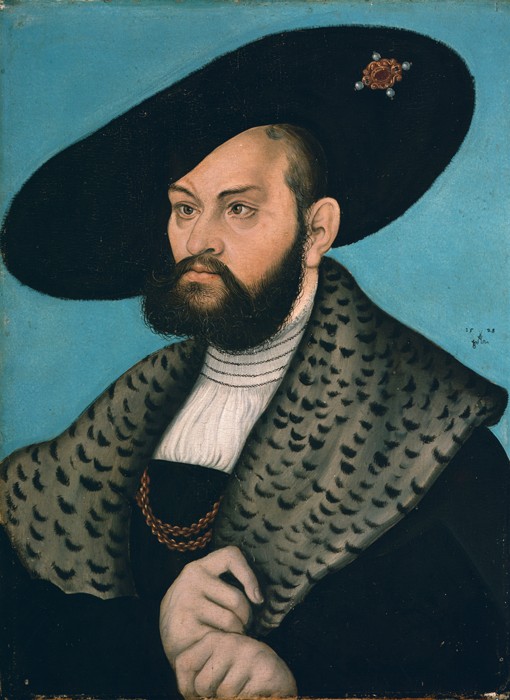 Portrait of Margrave Abrecht of Brandenburg-Ansbach, Duke of Prussia od Lucas Cranach d. Ä.