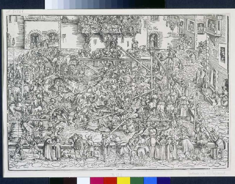 Das Turnier am Marktplatz. od Lucas Cranach d. Ä.