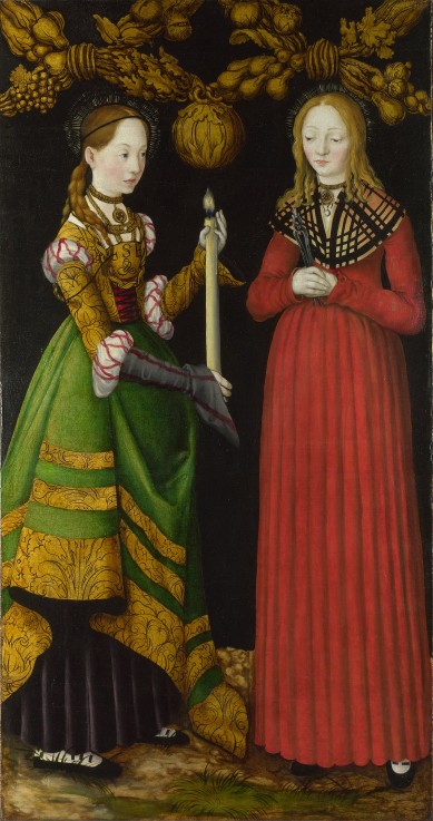 Saints Genevieve and Apollonia od Lucas Cranach d. Ä.
