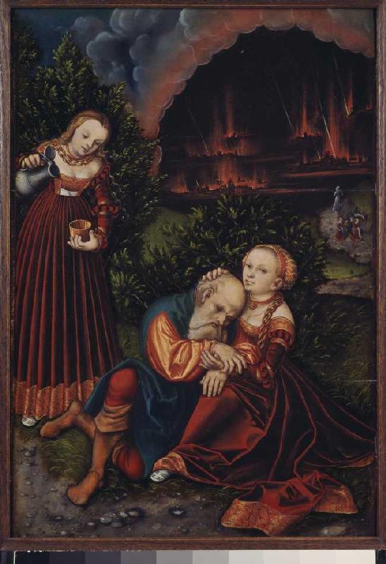 Loth and his daughters od Lucas Cranach d. Ä.