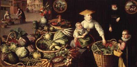 Vegetable Market od Lucas van Valckenborch