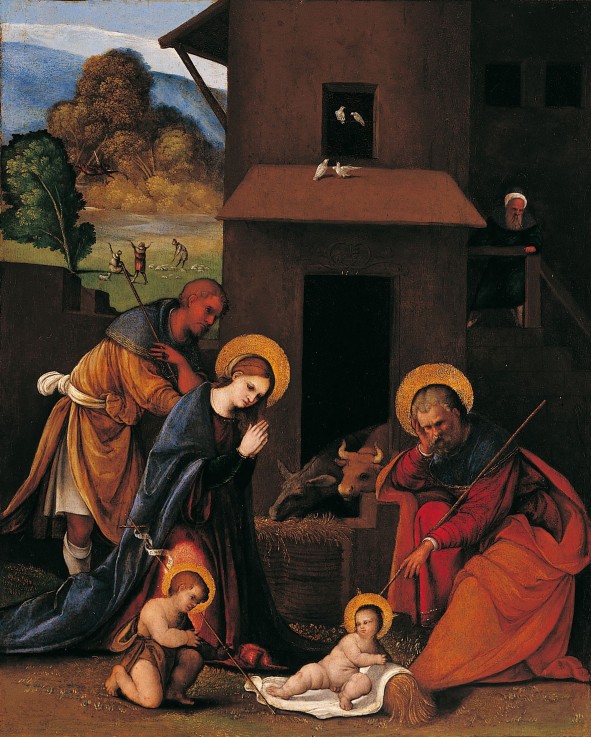 The Nativity with the Annunciation to the Shepherds od Ludovico Mazzolino