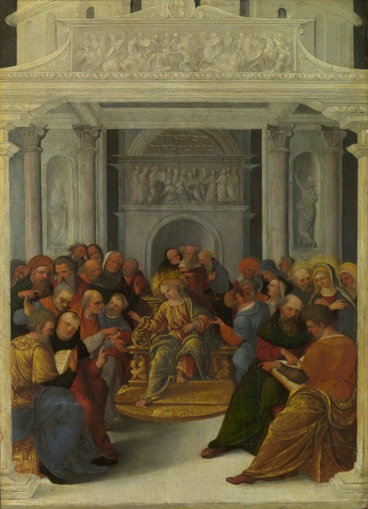 Christ disputing with the Doctors od Ludovico Mazzolino