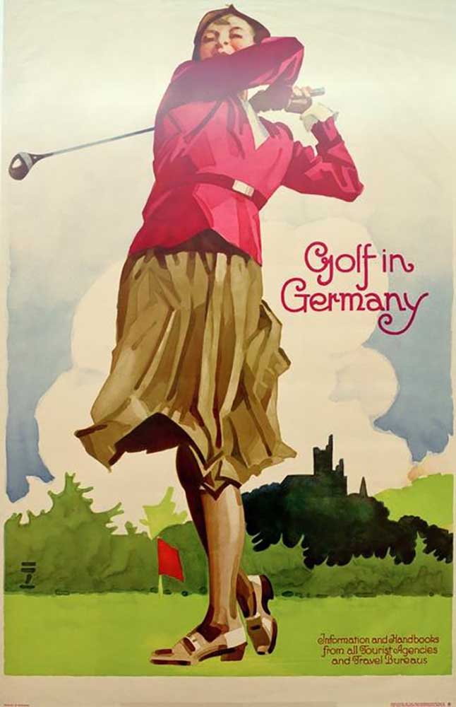 Golf in Germany / Information and Handbooks from all Tourist Agencies and Travel Bureaus od Ludwig Hohlwein