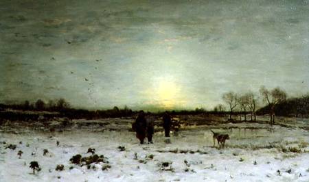 Winter Landscape at Sunset od Ludwig Munthe