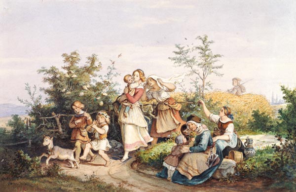 Ludwig Richter , Sommerlust/ 1844 od Ludwig Richter