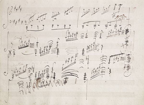 Score sheet of ''Moonlight Sonata'' od Ludwig van Beethoven