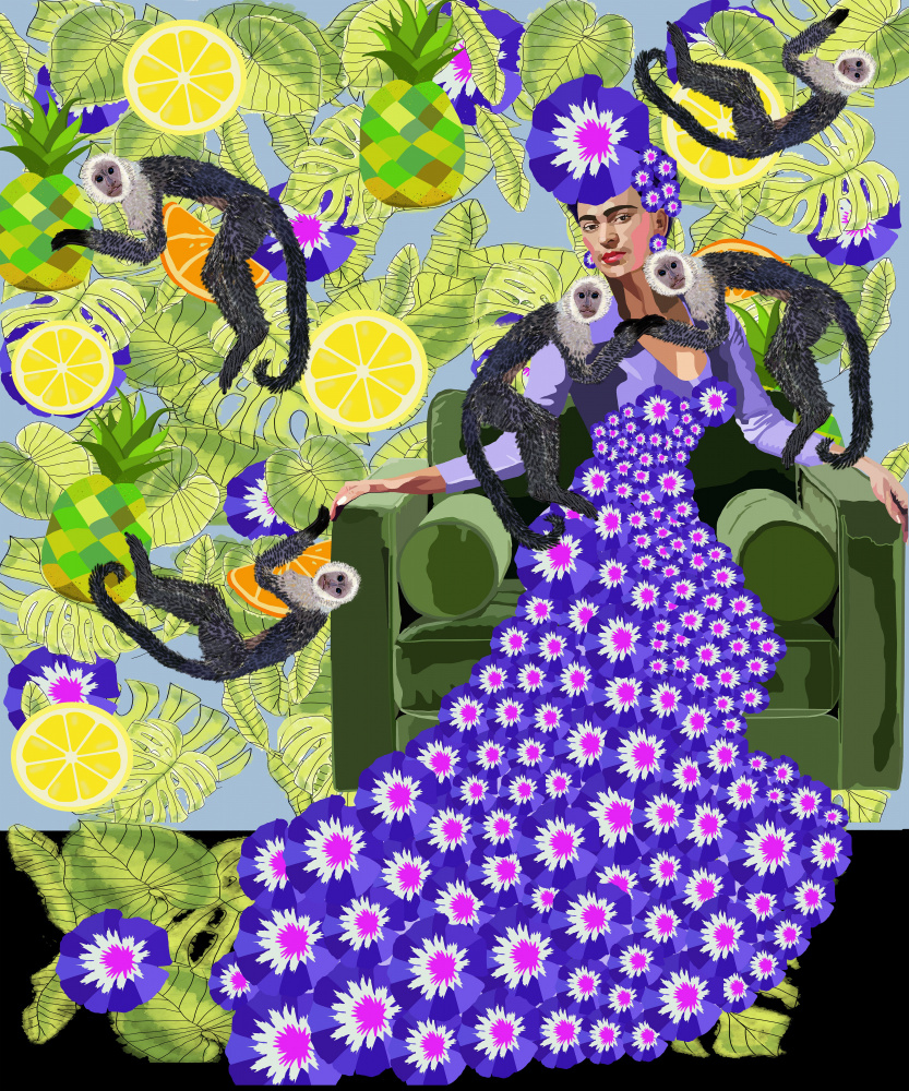 Frida in the Garden od Lynnda Rakos