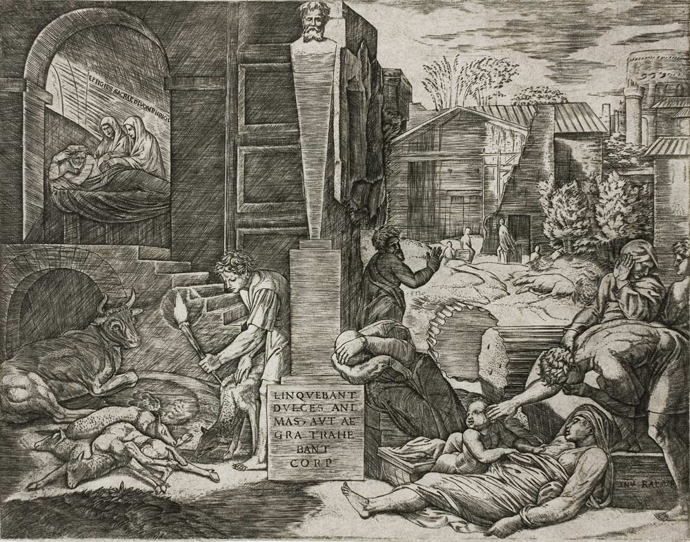 The Morbetto, or The Plague of Phrygia od Marcantonio Raimondi