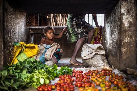 the girl in the street market