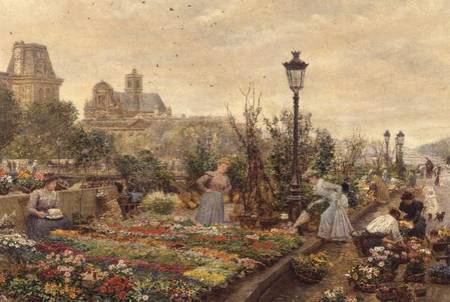 The Flower Market od Marie François Firmin-Girard