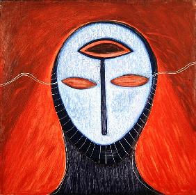 Masque V, 1991 (oil on board) 