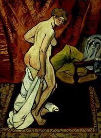 Female act with bath towel. od Marie Clementine (Suzanne) Valadon