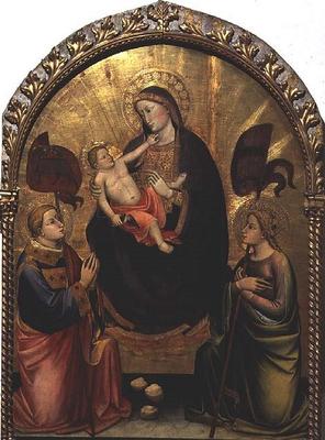 Madonna and Child with St. Stephen and St. Ursula (tempera on panel) od Mariotto  di Nardo