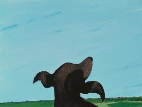 Bronze Profile #2, 1997 (acrylic on canvas) 