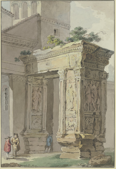Der Arco degli Argentarii bei San Giorgio in Velabro in Rom od Marquard Wocher
