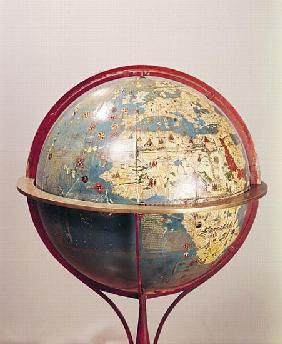 Terrestrial Globe, showing the Indian Ocean, made in Nuremberg, 1492 (detail of 158167)