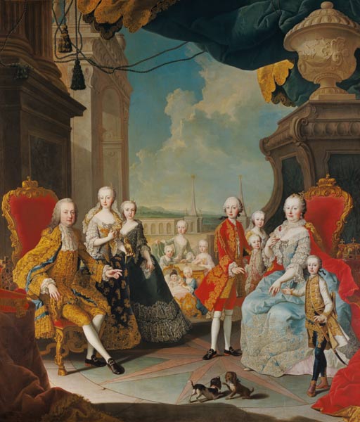 Maria Theresia in the circle of her family od Martin Mytens