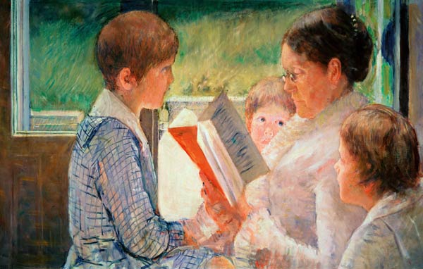 Mrs Cassatt Reading to her Grandchildren od Mary Cassatt