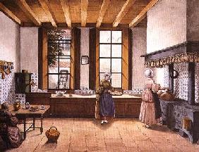 Kitchen of the Zwijnshoofd Hotel at Arnhem