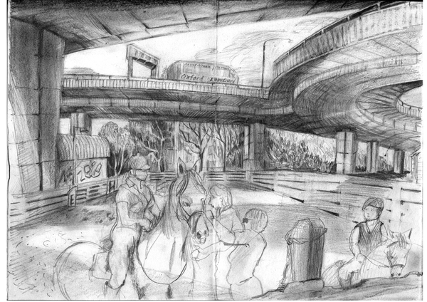 Horseriding under the Westway od Mary Kuper