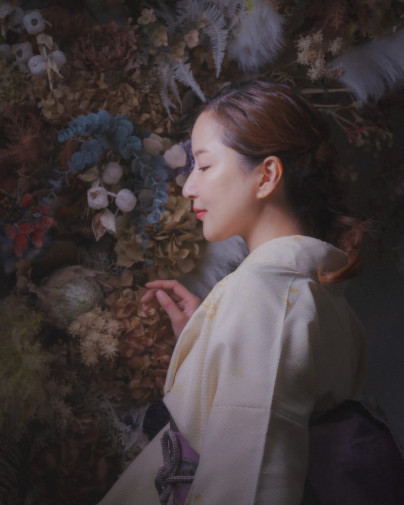 Woman in Kimono od Masayuki Kato