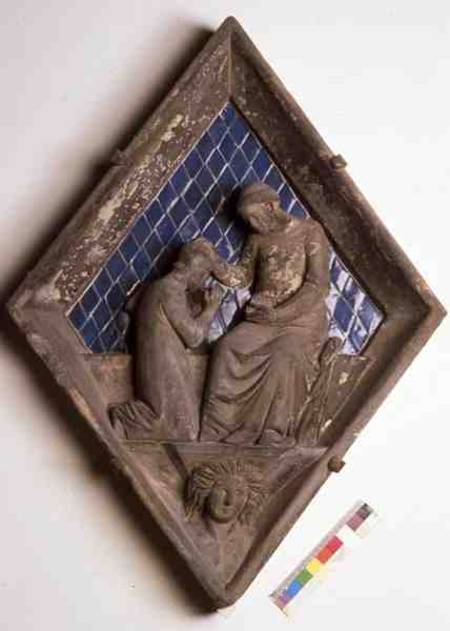 Penitence, relief tile from the Campanile od Maso  di Banco