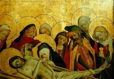 The Entombment, panel from the St. Thomas Altar from St. John's Church, Hamburg od Master Francke