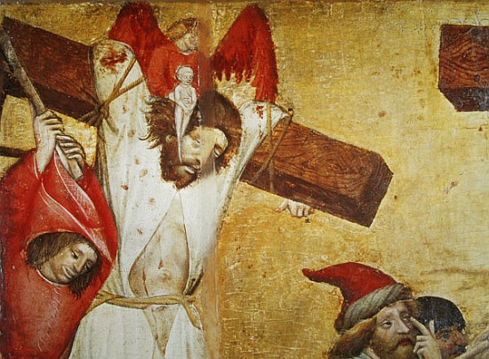 The Crucifixion, c.1420 (detail) (tempera on wood) od Master of Raigern