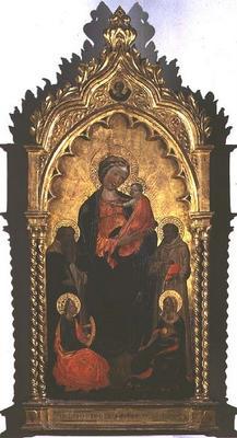 Madonna and Child with Saints (tempera on panel)