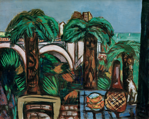 Landscape with three palm trees, Beaulieu od Max Beckmann