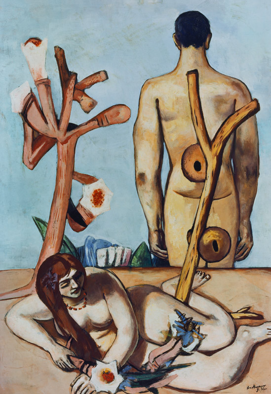 Man and Woman. 1932 (Adam and Eve) od Max Beckmann