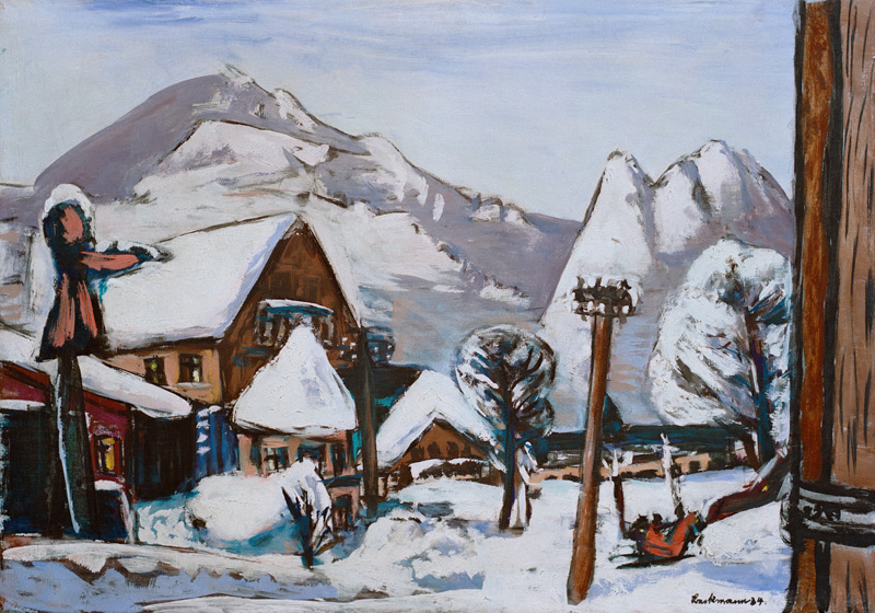 Sněhová krajina, Garmisch-Partenkirchen 1934. od Max Beckmann