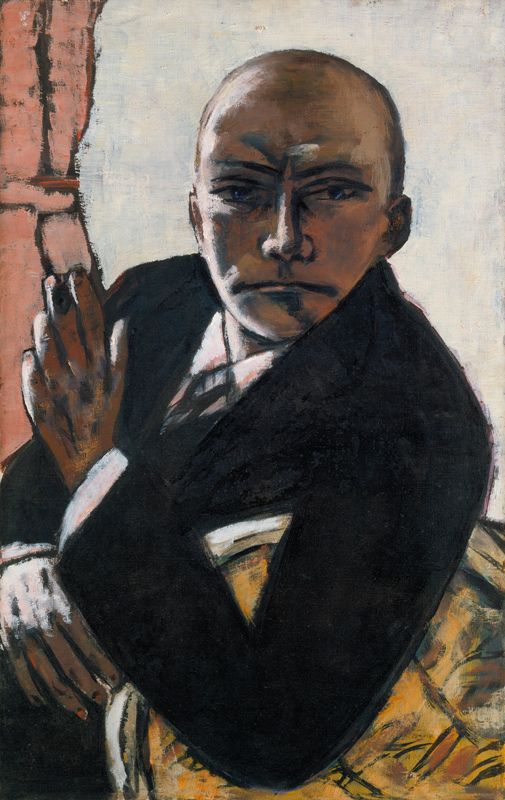 Self-portrait in black od Max Beckmann