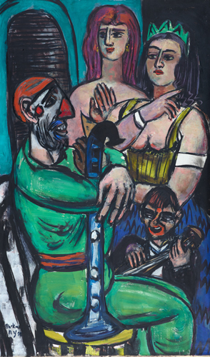 Clown with Women and little Clown. 1950. od Max Beckmann