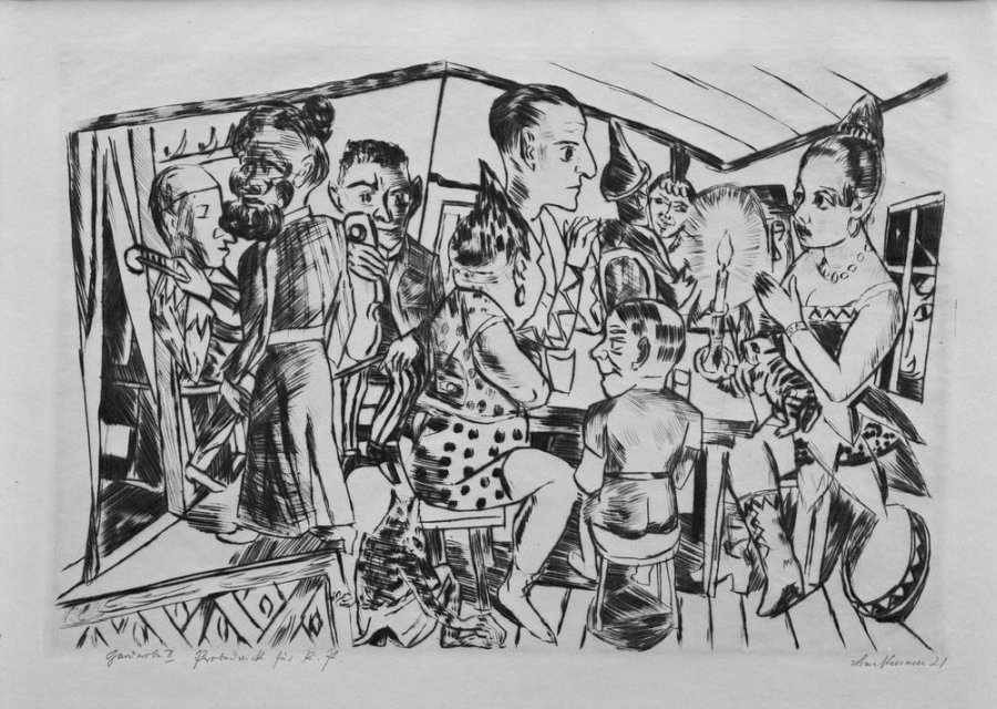 Hinter den Kulissen od Max Beckmann