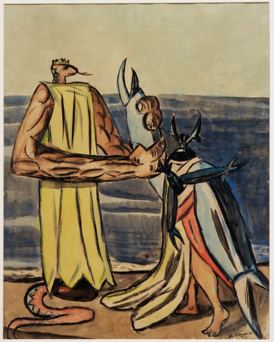 Schlangenkönig und Hirschkäferbraut od Max Beckmann