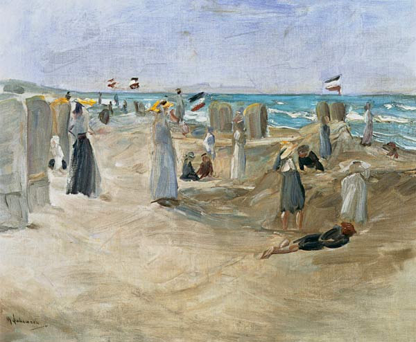 at the beach of Noordwijk od Max Liebermann